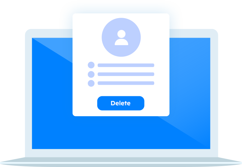 An account screen with a permanent delete action